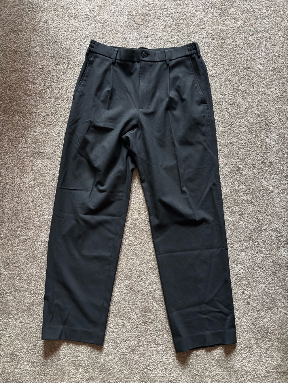 Men's Black Dress Pants - Classic Tailored Trousers - Picture 3 of 6